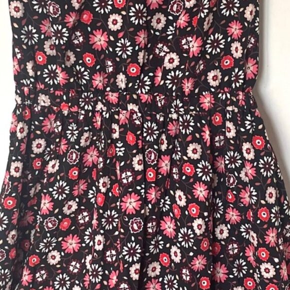 Kate Spade Fit Flare Dress Extra Small XS Sleeveless V-Neck Floral Knee Length - Picture 8 of 12